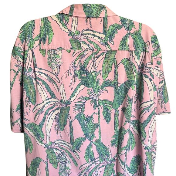 Baja Llama Vagabond Button Up Shirt All I See Is Pink Short Sleeves Size XXL - Picture 8 of 13